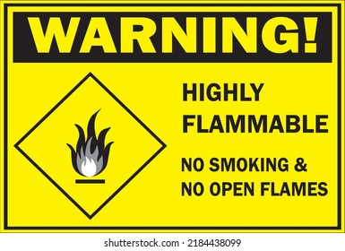 Signo de advertencia altamente inflamable