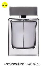 Highly realistic image of a bottle of perfume on a white background