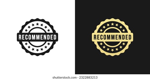Highly Recommended Label or Highly Recommended Stamp Vector Isolated in Flat Style. Highly Recommended label for product packaging design element. Simple Highly Recommended Stamp..