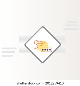 highly secure password icon vector design