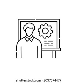 Highly specialized courses сolor line icon. Children learning. Pictogram for web page, mobile app, promo. UI UX GUI design element. Editable stroke.