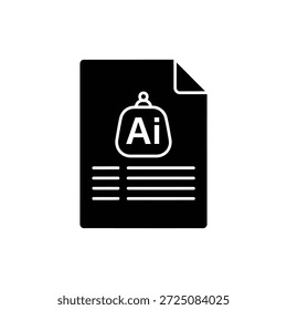 Diseño minimalista altamente estilizado en formato de Vector negro sólido