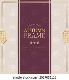 Highly utilized autumn Chuseok frame design 