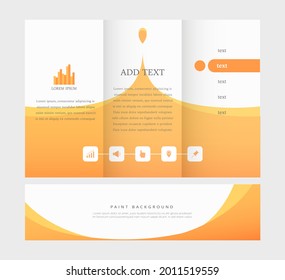 Folleto de tres etapas para actividades comerciales muy utilizado
