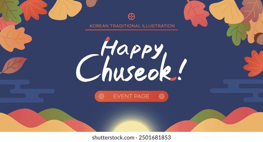 Plantilla de Anuncio tradicional Chuseok altamente utilizada de Festiva