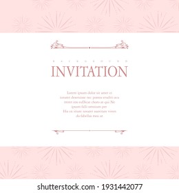 Highly utilized pattern invitation design 