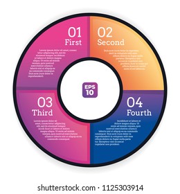 Highly visible rainbow option template. Circle with space for your text. Vector graphc elements.
