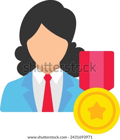 highly-trained and precise certified professional lady concept, well-practiced, efficient vector design, self improvement workplace Symbol business motivation Sign Enterprise impetus illustration