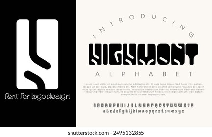 HIGHMONT vector alphabet font for logo design