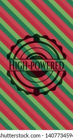 High-powered christmas badge background. Vector Illustration. Detailed.