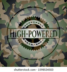 High-powered on camo pattern. Vector Illustration. Detailed.