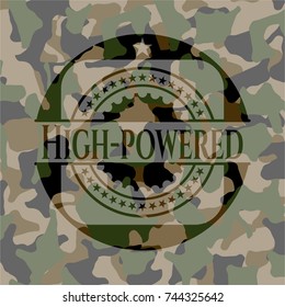 High-powered on camouflaged texture