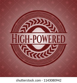 High-powered red emblem. Retro