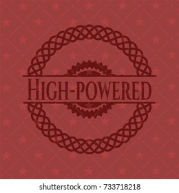 High-powered red emblem. Vintage.