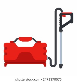 High-pressure cleaner vector cartoon illustration isolated on a white background.