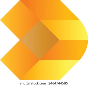 High-quality 3D letter D logo icon design, perfect for branding and identity projects. Vector illustration in EPS format