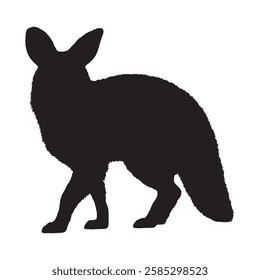 High-Quality Aardwolf Silhouette for Wildlife-Themed Creations - Aardwolf Vector - Aardwolf Illustration