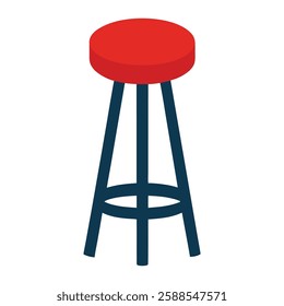 A high-quality barstool vector illustration featuring a modern, minimalist design. Perfect for cafes, bars, and interior concepts. Ideal for branding, presentations, and digital projects. Available in