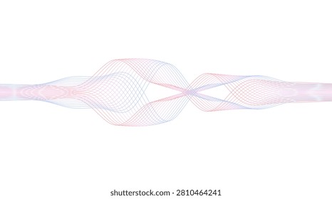 High-quality beautiful abstract curved line pattern transparent vector. Ideal for creative digital projects, UI, and modern abstra