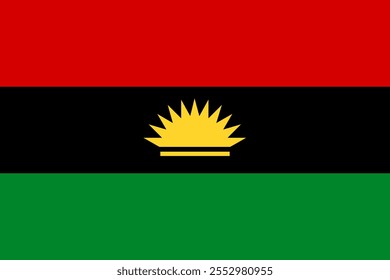 High-quality Biafra flag vector. Perfect for historical, political, and graphic design projects. Symbol of independence and unity. Ideal for posters, websites, and prints. Download now!