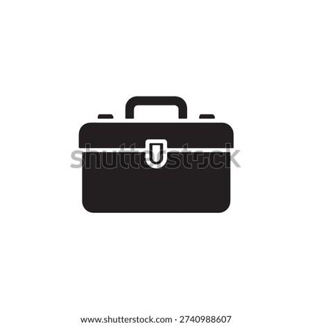 High-quality black silhouette of a hardware storage box, designed for use in infographics regarding labor or technical trades.