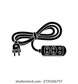 High-quality black USB charging cable connected to a compact multi-port car adapter, ideal for travel, vehicles, and fast device charging.