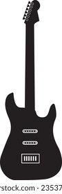 High-quality black and white vector illustration of a Fender electric guitar. This iconic and versatile design is a sought-after asset for music-related projects. 