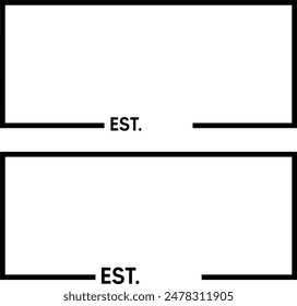 High-Quality Blank Rectangle Est EPS File, Digital Rectangle Frame Ext. EPS Illustration