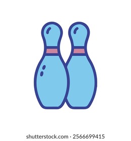 High-Quality Bowling Pin Icon Illustration Design