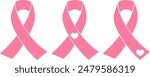 High-Quality Breast Cancer Ribbon Vector EPS for Awareness Campaigns, Perfect for Fundraisers and Events 