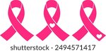 High-Quality Breast Cancer Ribbon Vector EPS for Awareness Campaigns, Perfect for Fundraisers and Events #03A
