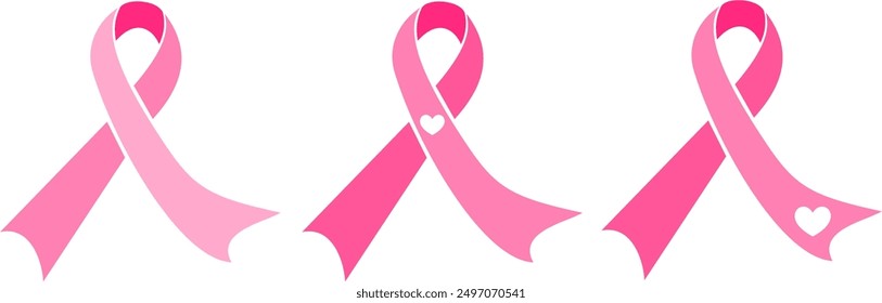 High-Quality Breast Cancer Ribbon Vector EPS for Awareness Campaigns, Perfect for Fundraisers and Events #05A
