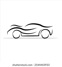 High-quality car illustrations.Elegant car vector .