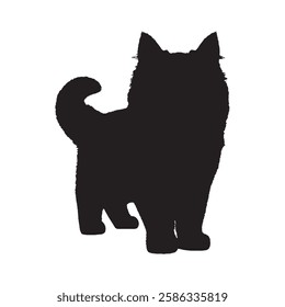 High-Quality Cat Silhouette for Branding and Merchandise - Cat Vector - Cat Illustration
