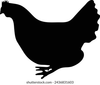 High-Quality Chicken Vector Graphics silhouette
