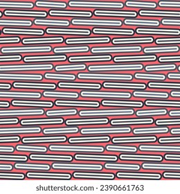 High-quality colorful seamless pattern with rounded geometric shapes. Vector seamless pattern background.