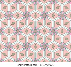 High-quality colorful wallpaper in Islamic or Arabic style. Seamless asian patterns for backgrounds and invitations. Girih arabic ornaments