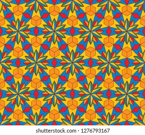 High-quality colorful wallpaper. Seamless asian patterns for backgrounds and invitations. Girih arabic ornaments. Pattern for fabric design. Asian celebration pattern. Colorful wallpaper vector