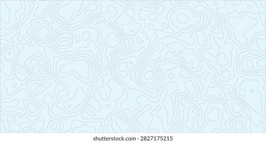 A high-quality digital vector illustration featuring clean dark contour lines against a soft light blue background. This graphic mimics the appearance of a topographic map representing elevation or scientific data in a minimalist modern aesthetic suitable for tech travel or geographic design projects.