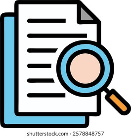 High-Quality Document Search Icon for Websites