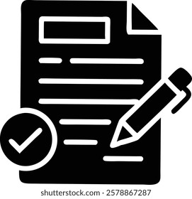 High-Quality Document Verification and Approval Icon