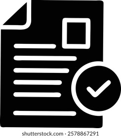 High-Quality Document Verification and Approval Icon