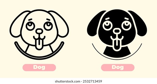 High-quality Dog Icon perfect for logos, websites, apps, and branding materials. Simple, clean design featuring a cute and friendly dog silhouette.