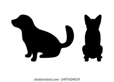 High-Quality Dog Silhouette Vector Illustrations for Designers.