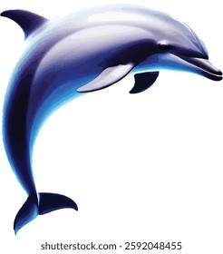 High-Quality Dolphin Illustration for Marine-Themed Designs