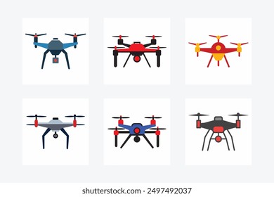 High-quality drone vector illustrations, cartoon clipart, and line art designs for digital use.





