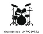 High-Quality Drum Set Vector and Illustration Art: Perfect Clipart and Graphics for Musicians and Designers