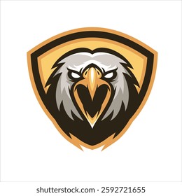 "High-quality eagle mascot logo vector illustration design, ideal for gaming logos, esports teams, and branding. Fierce, customizable, and professional design for your game or team identity."