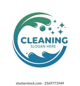 High-Quality Editable Cleaning Logo – Clean, Modern Vector Template for Service Companies