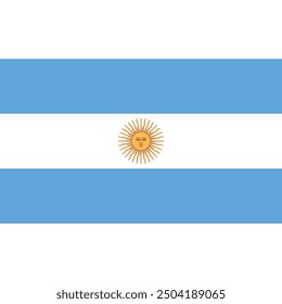 High-quality EPS vector file of the Argentine flag. Ideal for both print and digital use, this design showcases precise colors and details, perfect for any project related to Argentina